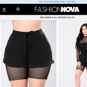 Fashion Nova Fishnet Shorts